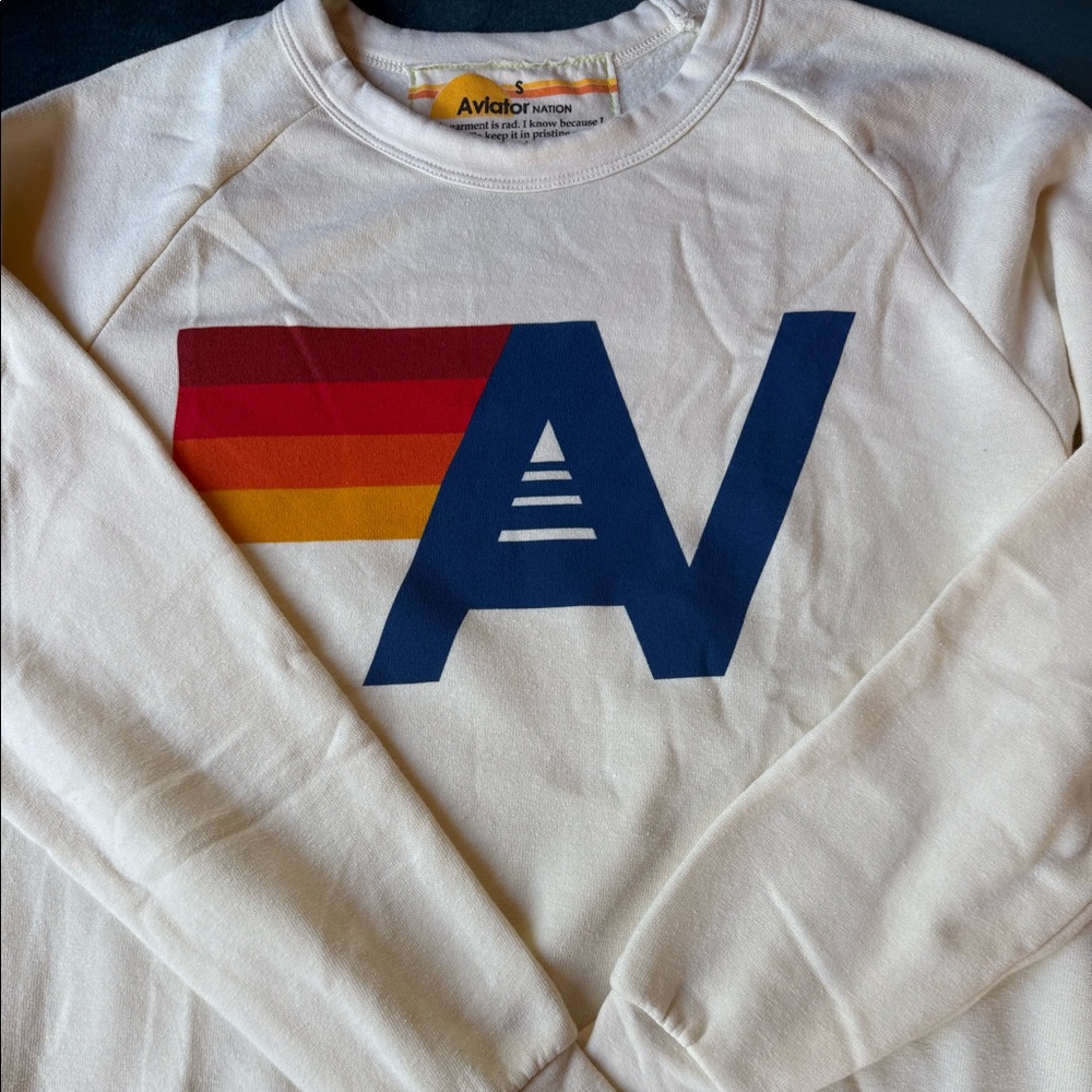 Aviator Nation sweatshirt in Vintage White - Picture 2 of 3